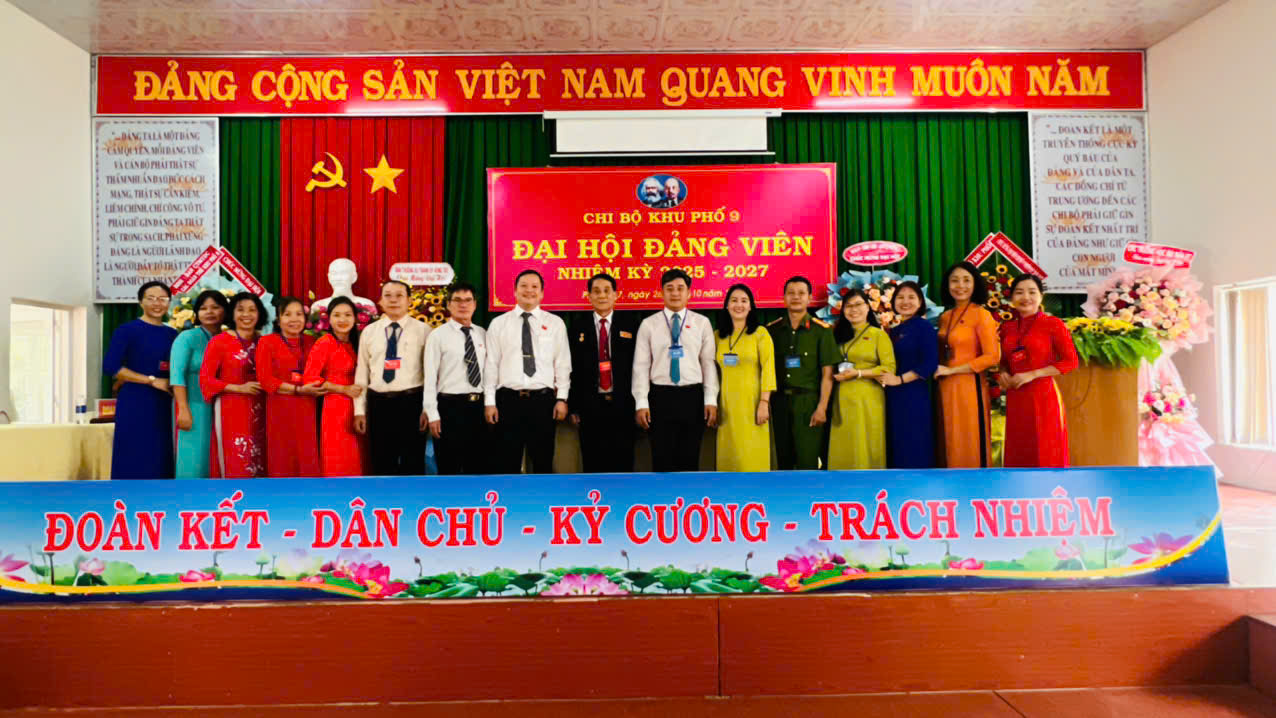 Tổ chức thành công đại hội điểm Chi bộ khu phố 9, Đảng Bộ Phường 7