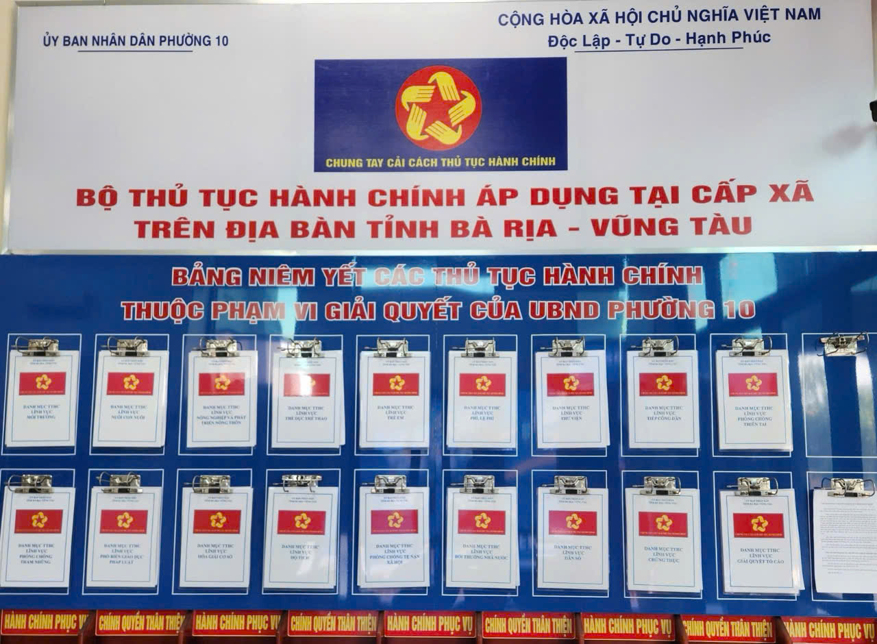 Vũng Tàu: Các địa phương thực hiện mô hình “Giải quyết thủ tục hành chính giờ thứ 9”.
